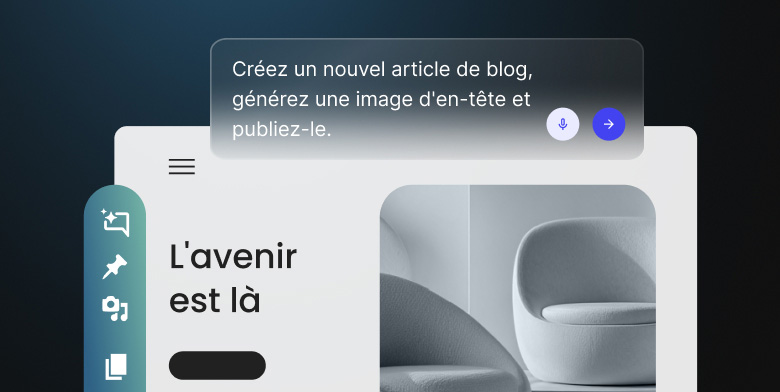 Interface de l’agent IA pour WordPress de SiteGround affichant un prompt permettant de créer et publier un article de blog