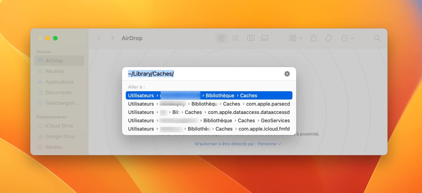 Accédez aux dossiers de fichiers temporaires sur Mac