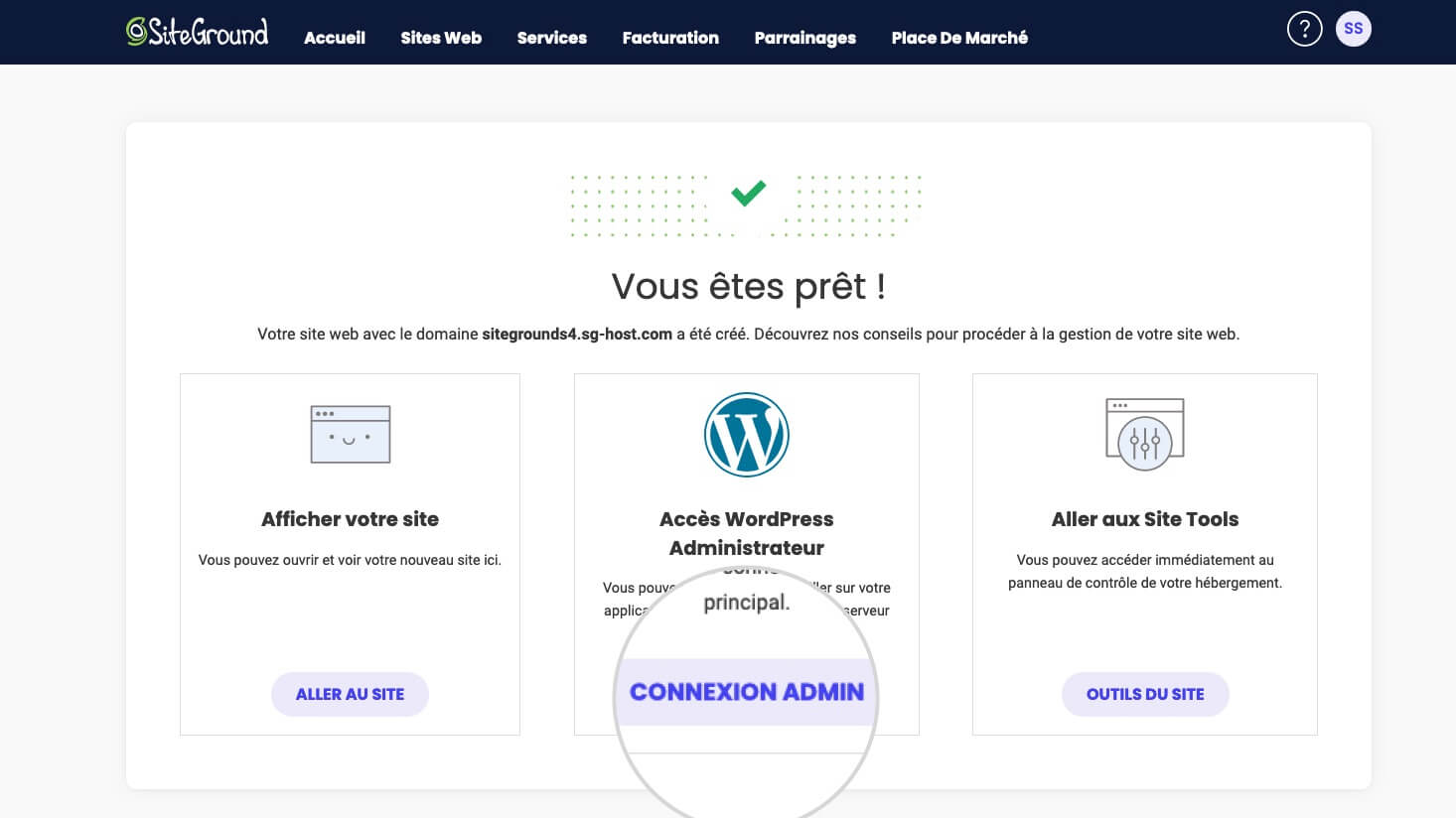 Utilisateur se connectant au tableau de bord d'administration WordPress