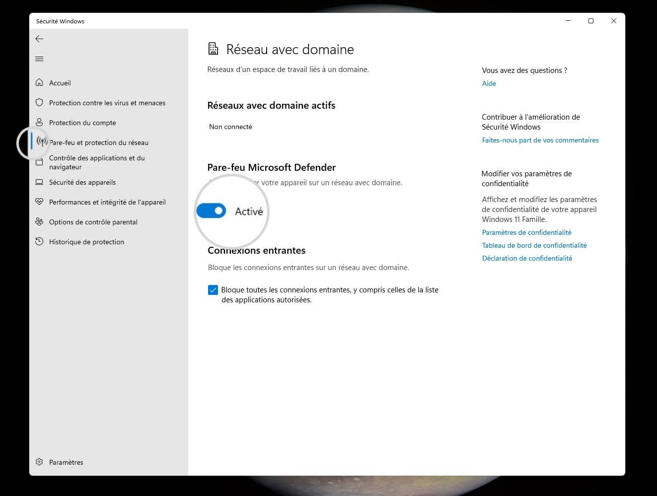Désactivez le pare-feu Windows pour réparer NET :: ERR_SSL_OBSOLETE_VERSION