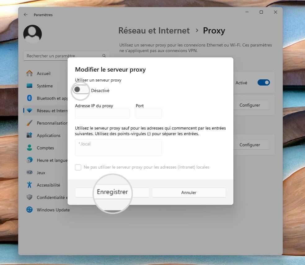 Comment désactiver les serveurs proxy sous Windows