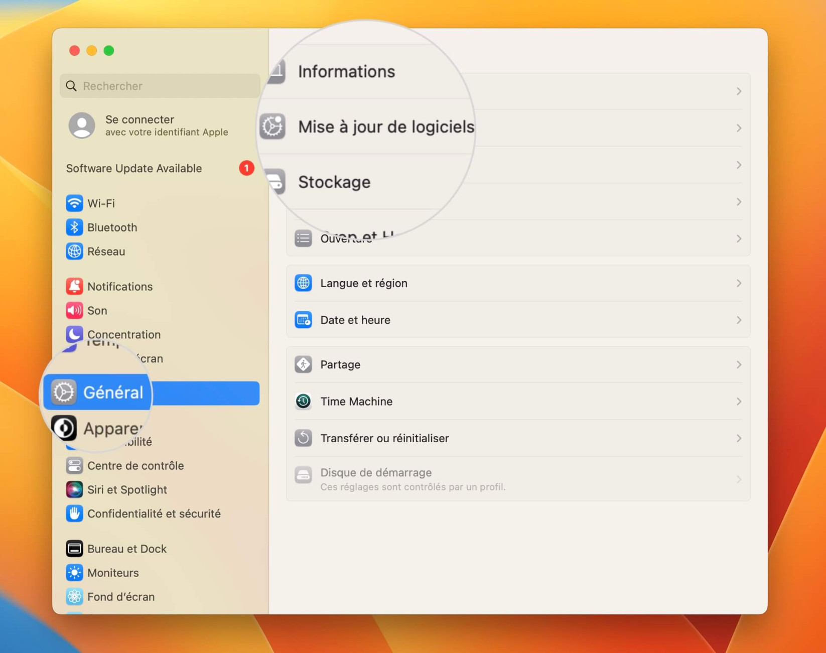 Mises à jour logicielles sur Mac