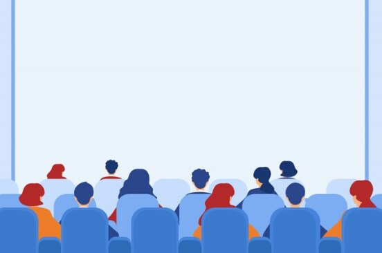 Image de stock illustrant une enquête d'audience