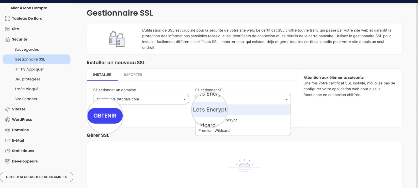 Installateur Let's Encrypt SSL
