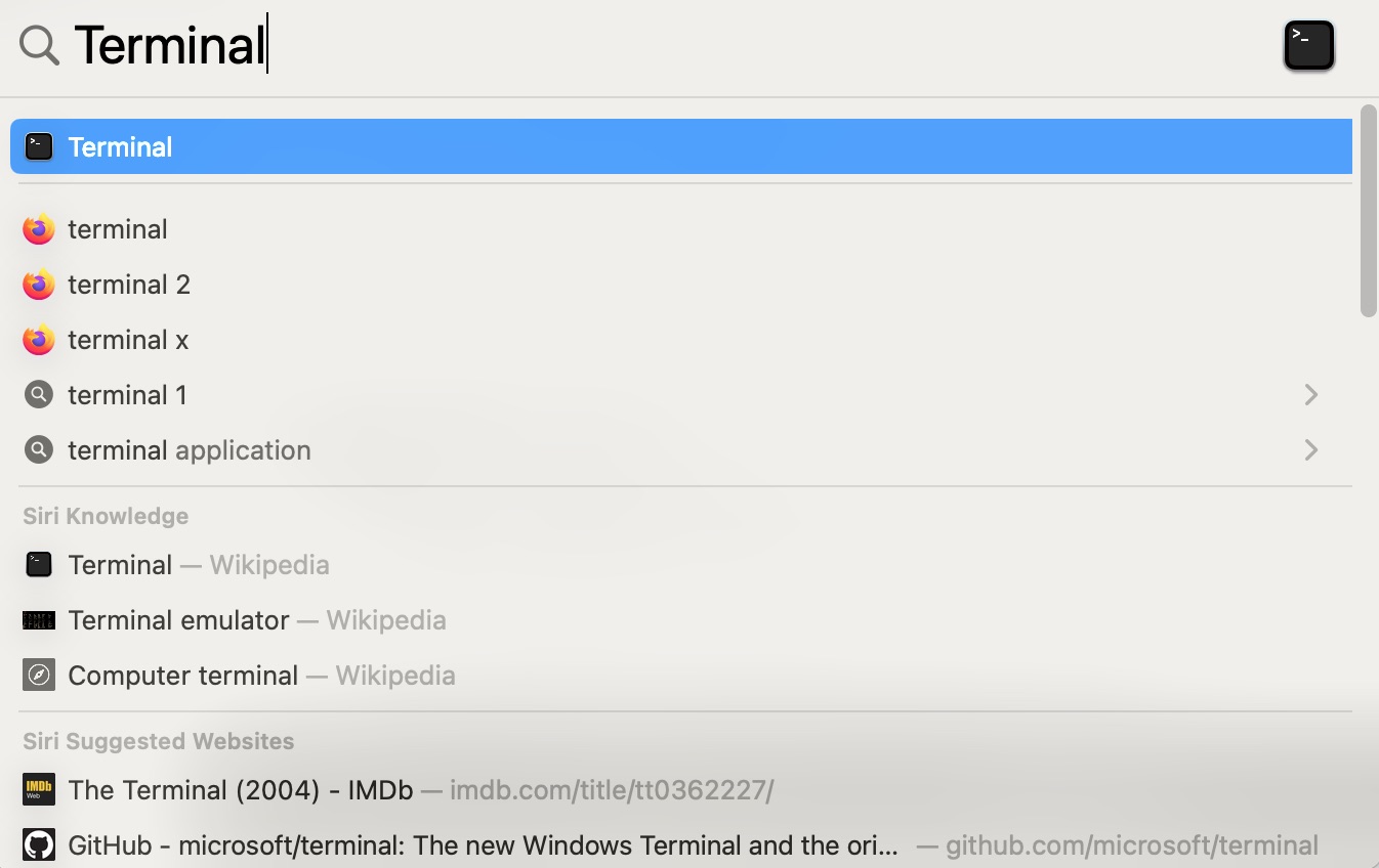 Capture d'écran montrant comment lancer l'application Terminal sur Mac