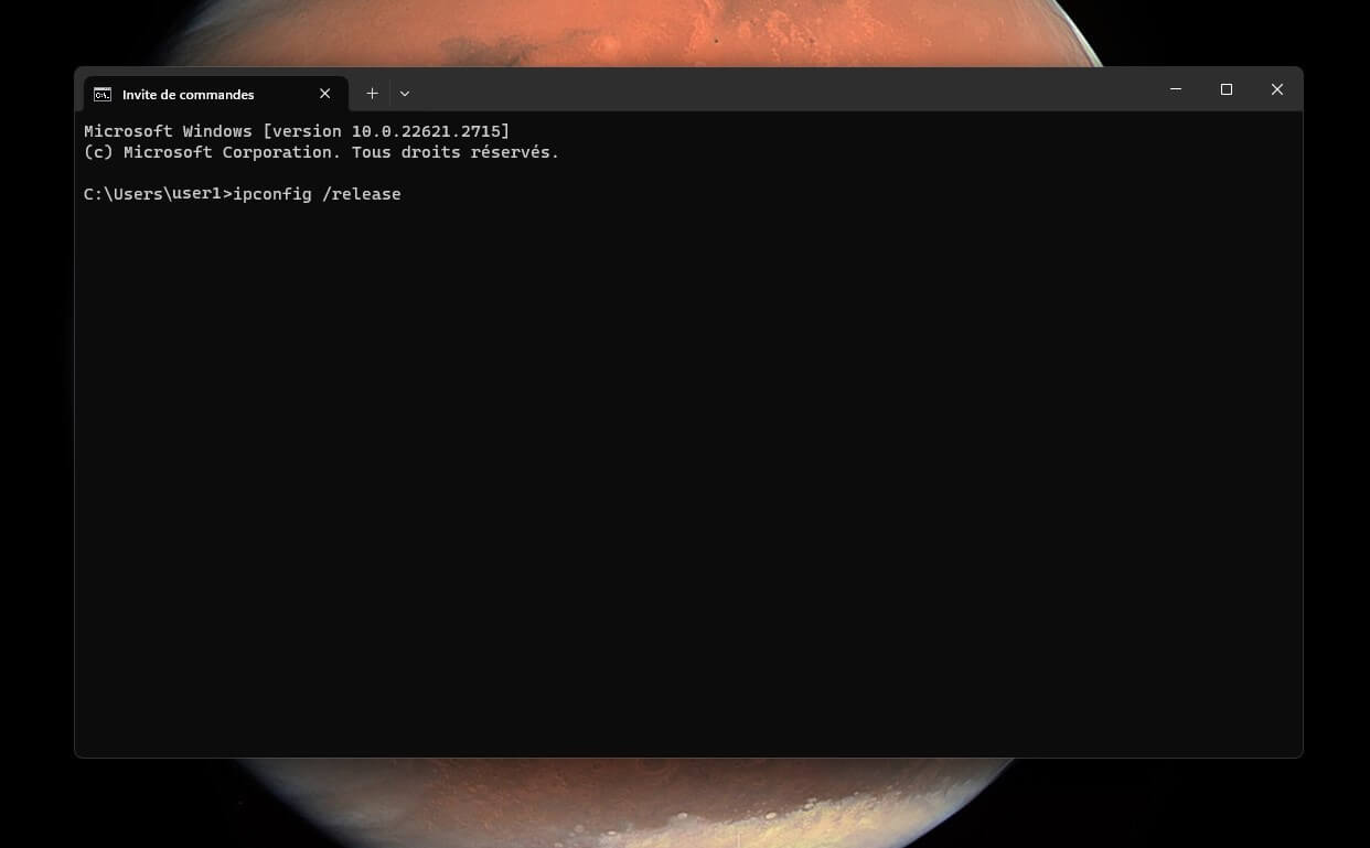 La commande ipconfig /release pour renouveler l’adresse IP sous Windows