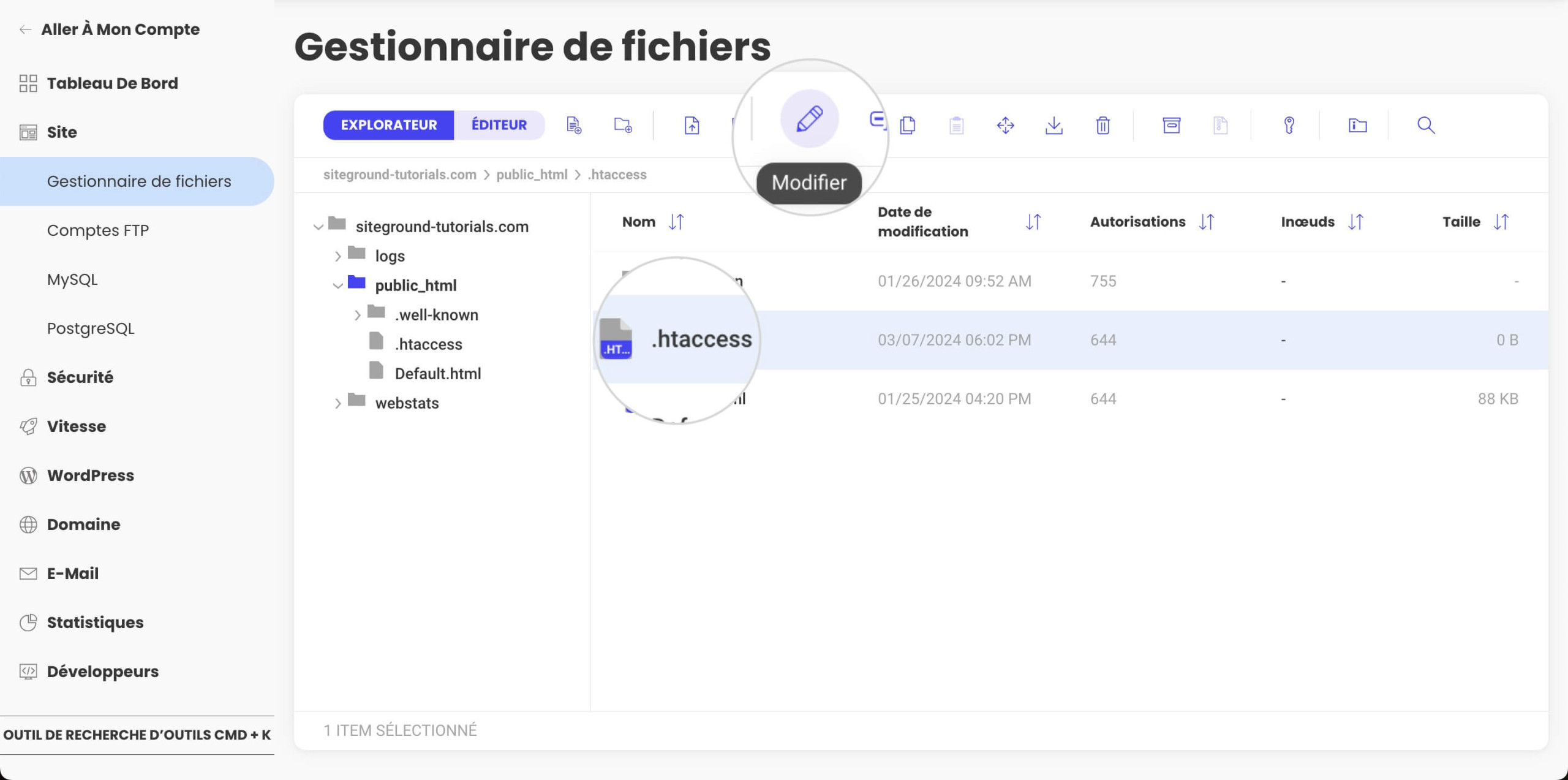 Modifier le fichier .htaccess pour définir une redirection 308