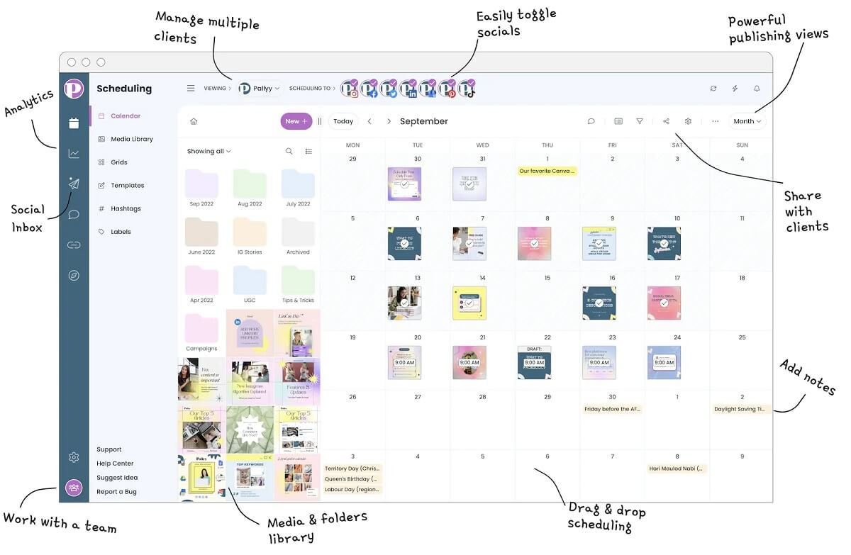 Interface de Pallyy