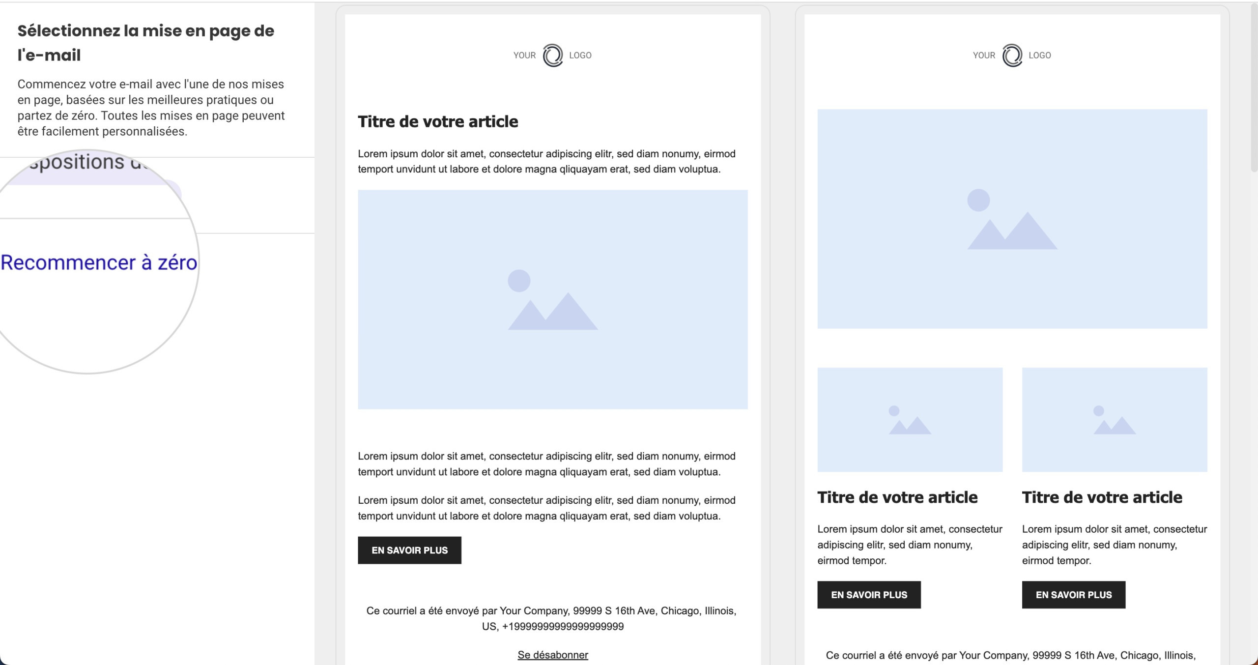 Comment démarrer un e-mail sans mise en page simple