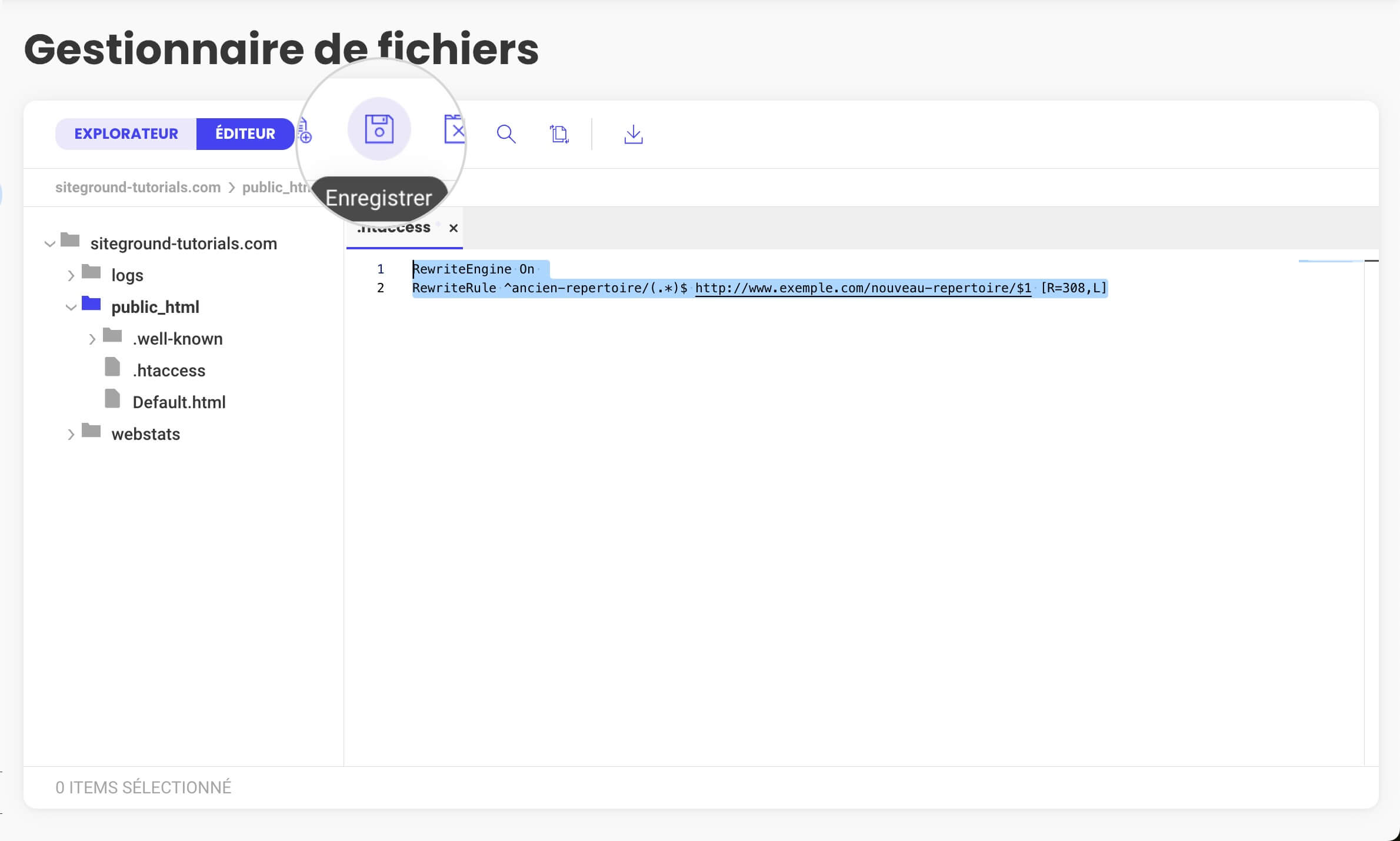 308 Redirection permanente dans .htaccess