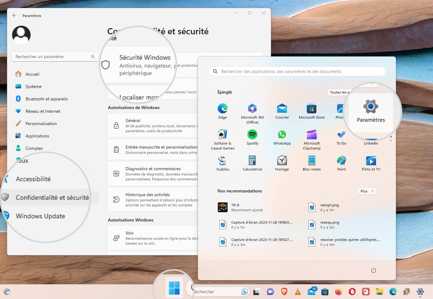 Ouvrez les paramètres de sécurité de Windows pour désactiver le pare-feu