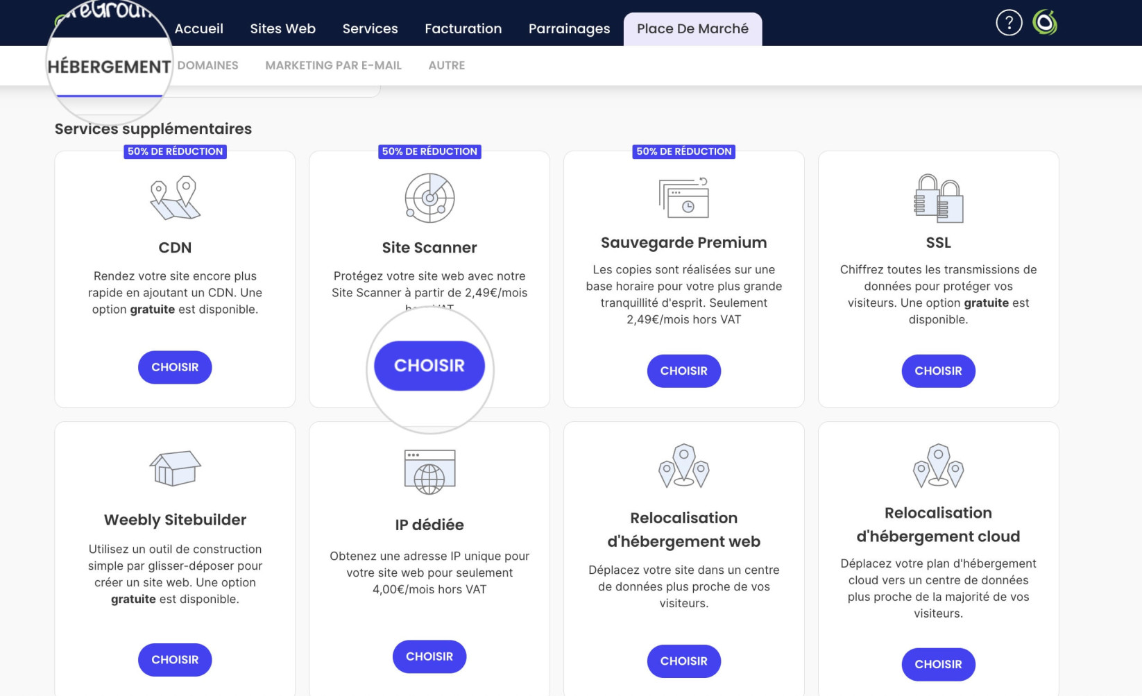 Comment acheter le Site Scanner 