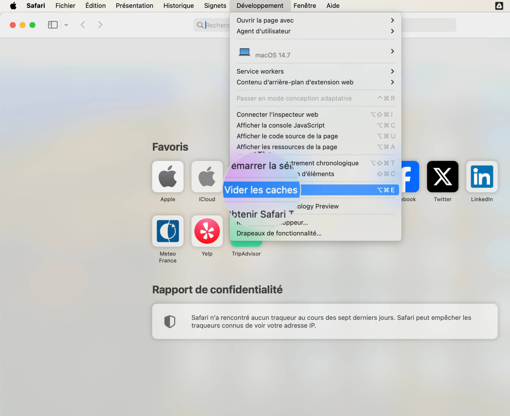 Comment vider le cache de Safari