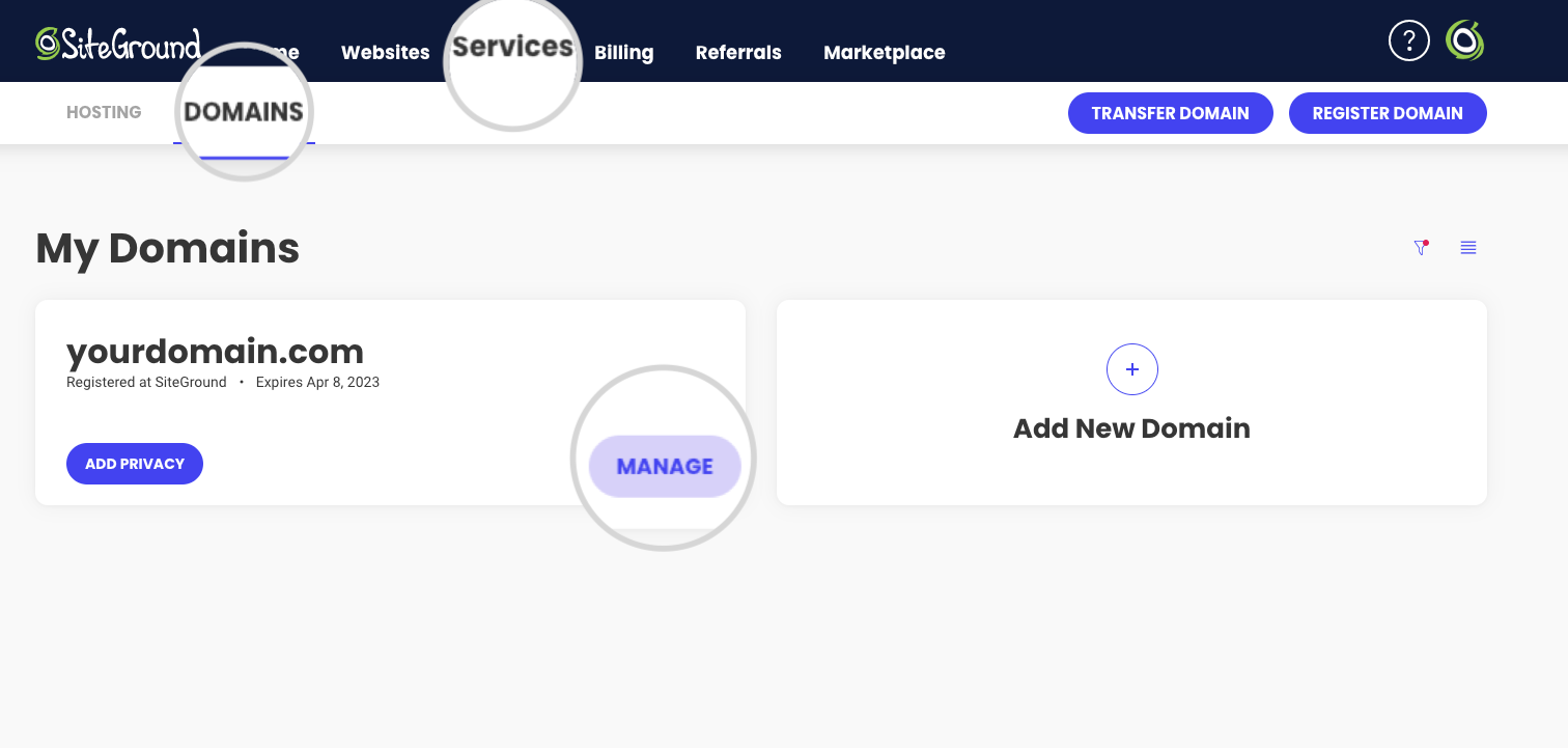How to manage your domain