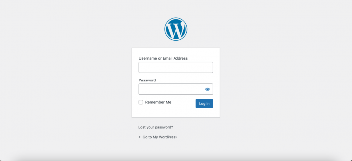 WordPress Admin Login Page