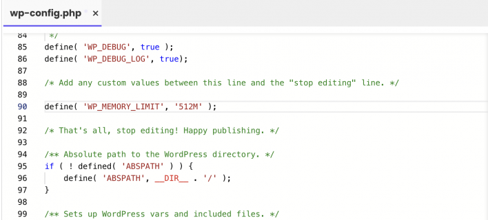 Edit the wp-config.php memory_limit